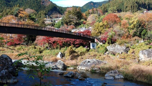 奥多摩に行って紅葉と日本酒(澤乃井園)とお蕎麦